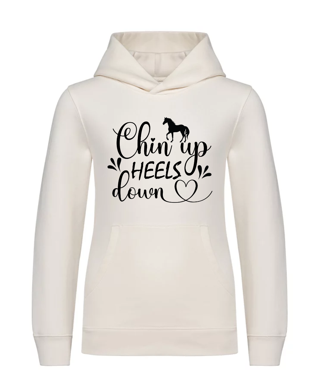 Chin Up Heels Down Hoodie Kids