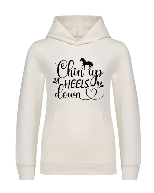 Chin Up Heels Down Hoodie Kids