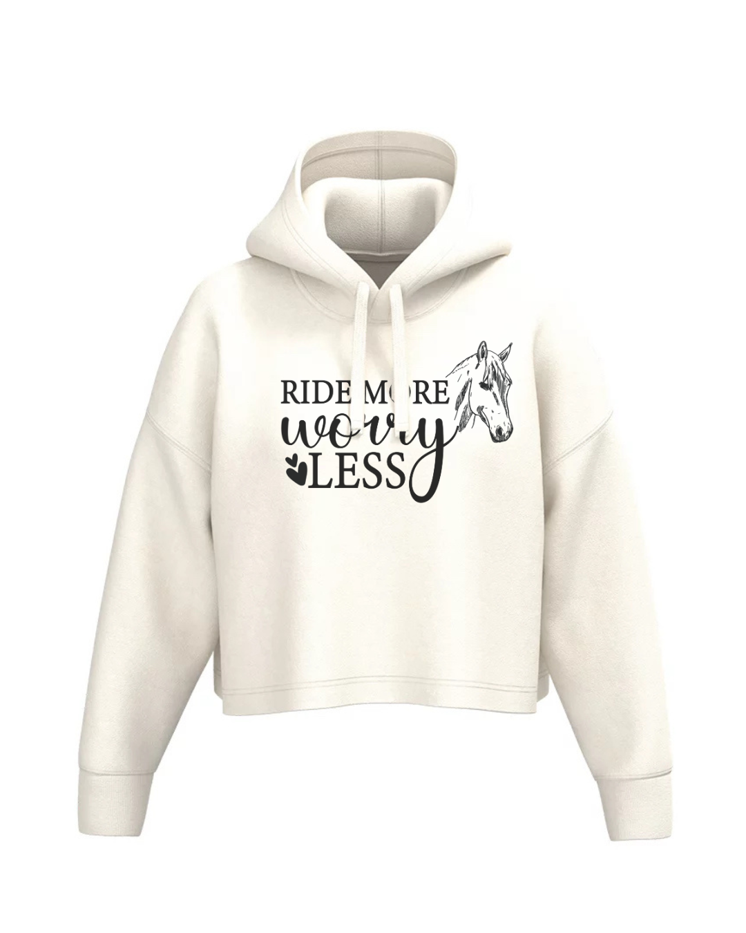 Ride More Worry Less Cropped Hoodie