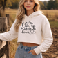 Chin Up Heels Down Cropped Hoodie